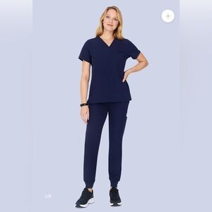Mandala Scrubs Two Piece Set Navy